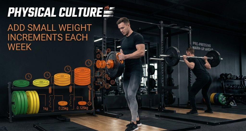 Arm circles and band pull-aparts before pressing